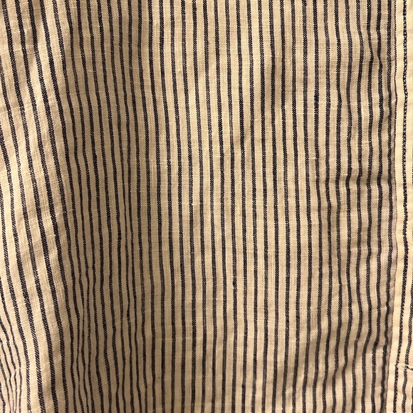 Blue and White Striped Linen Button Down - Picture 2 of 2